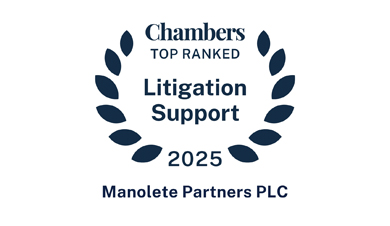 Manolete only firm Chambers ranked in Band 1 2021-25.